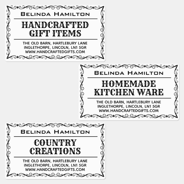 Crafter Product Name & Description on a Label (Group)