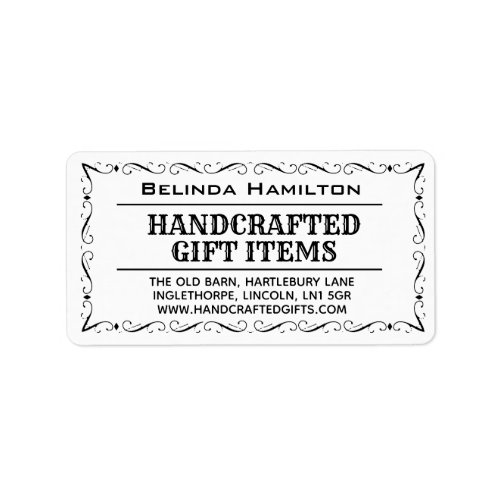 Crafter Product Name  Description on a Rectangula Label