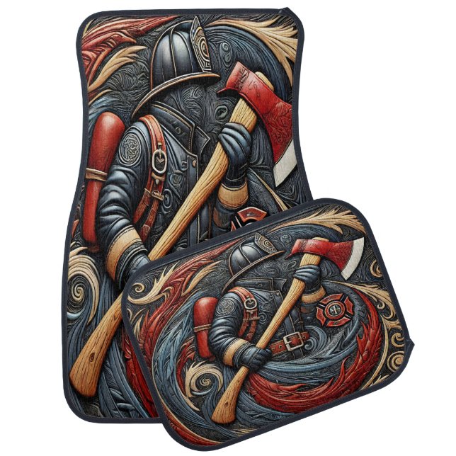 Crafting Bravery Through Fire and Artistry Car Floor Mat (Set)
