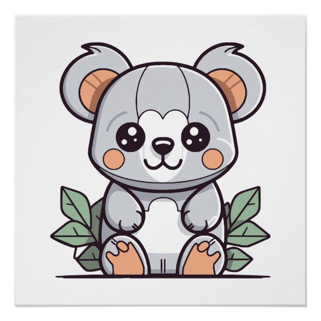 Crafting Kawaii Magic Koala Vector Poster (Front)