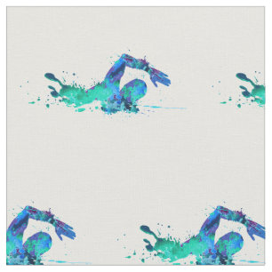 Crafting Pattern Swimmer Fabric