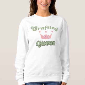 Crafting Queen Design Typography Sweatshirt