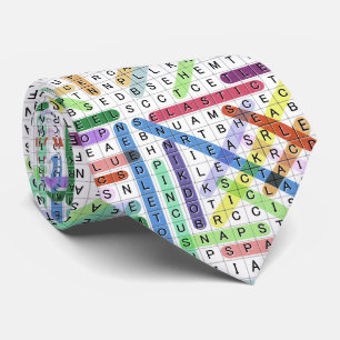 Crafting Sewing Word Search Neck Tie