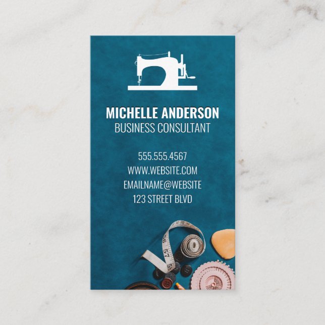 Crafting Space | Sewing Equipment Business Card (Front)
