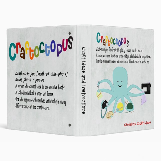 Craftoctopus Arts and Crafts Binder (Background)