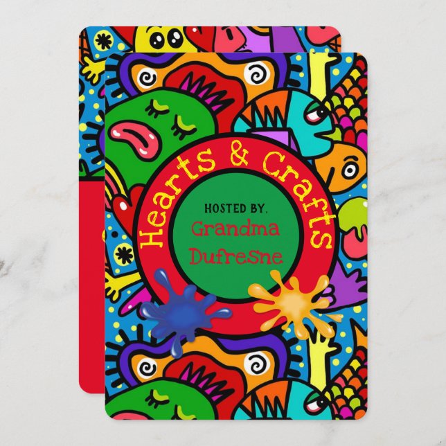 Crafts Playdate Invitation (Front/Back)