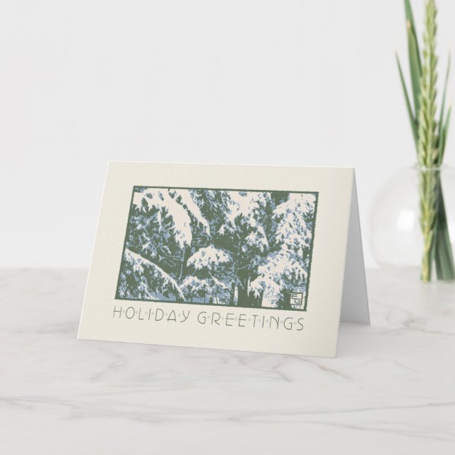 Craftsman Balsams in Snow Holiday Card (Front)