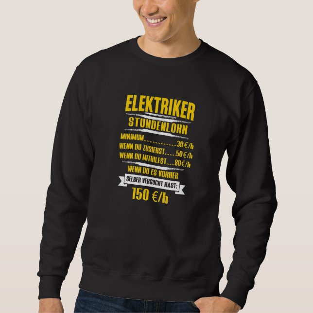 Craftsman Electronics Resistor Electricians Hourly Sweatshirt (Front)