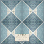 Craftsman Era Arabesque Vintage Collage Left Ceramic Tile<br><div class="desc">FOR PATTERN: EQUAL NUMBERS OF LEFT & RIGHT SIDE TILE, . NOTE: INSTALLATION RECOMMENDATIONS BELOW. These tiles were created from a large sized collage of new watercolor artwork by internationally licensed artist and designer, Audrey Jeanne Roberts and vintage Craftsmen era art sketches (and some of the coordinating tiles have working...</div>