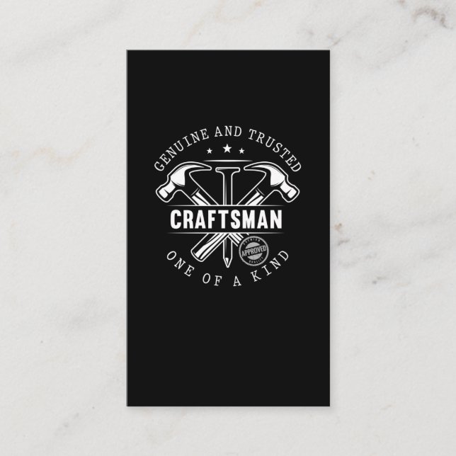 Craftsman Funny Craftsmen Humor Business Card (Front)