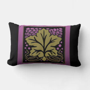 Craftsman Grape Leaf and Grapes Lumbar Pillow