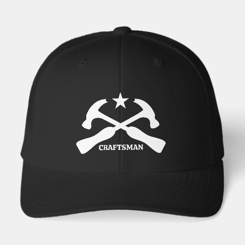 Craftsman hat with hammer logo