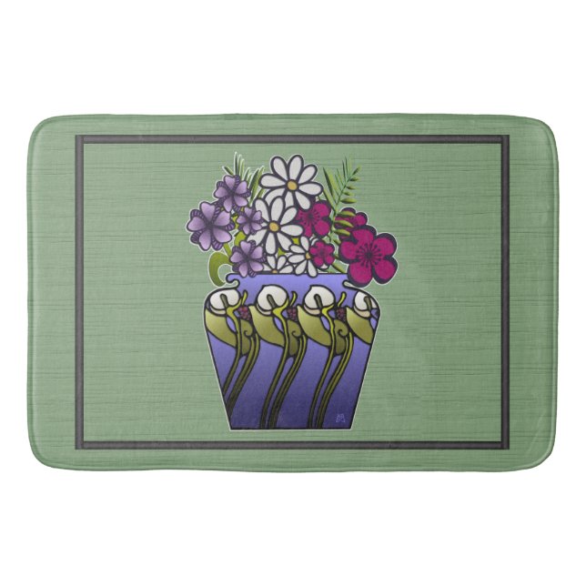 Craftsman Lily Vase  Bath Mat (Front)