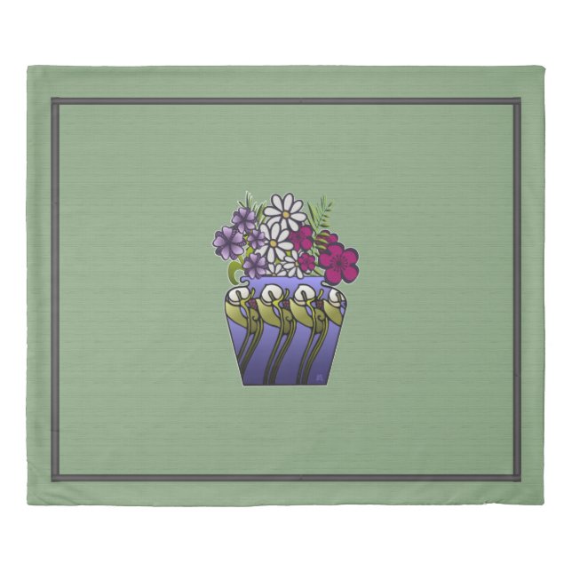 Craftsman Lily Vase King Duvet Cover (Front)