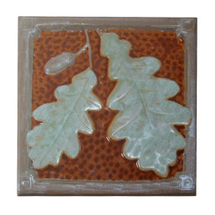 Craftsman Oak leaf Ceramic Decorative tile