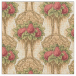 Craftsman or Mission Style Red Pears Pattern Fabric