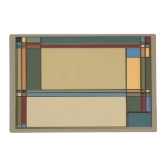 Craftsman Style Geometric In Bold Colors Placemat at Zazzle
