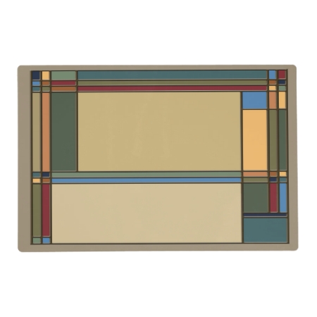 Craftsman Style Geometric In Bold Colors Placemat