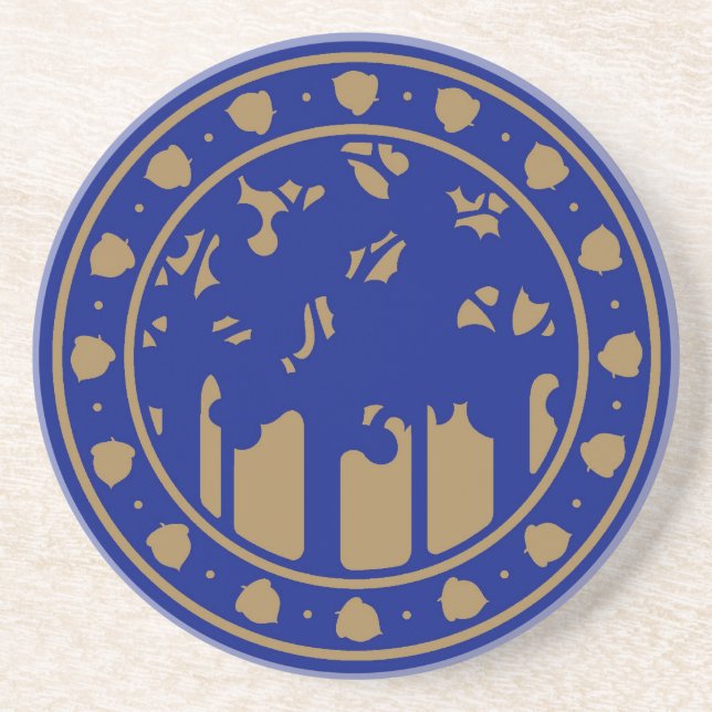 Craftsman Style Trees Drink Coaster (Front)