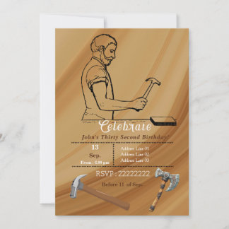 Craftsman's Birthday Invitation