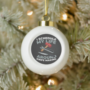Craftsmanship Metalwork Ceramic Ball Christmas Ornament
