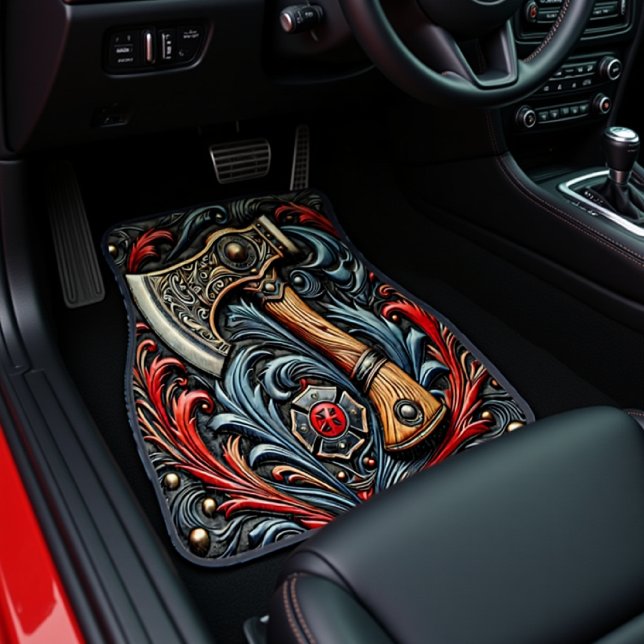 Craftsmanship on Display With a Fireman's Axe Car Floor Mat (Creator Uploaded)