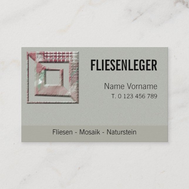 craftsmanship tile business card (Front)