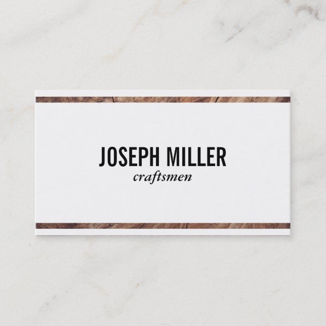 Craftsmen | Wood Business Card (Front)