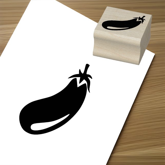 Crafty and Fun Eggplant Art Mini Rubber Stamp (Creator Uploaded)