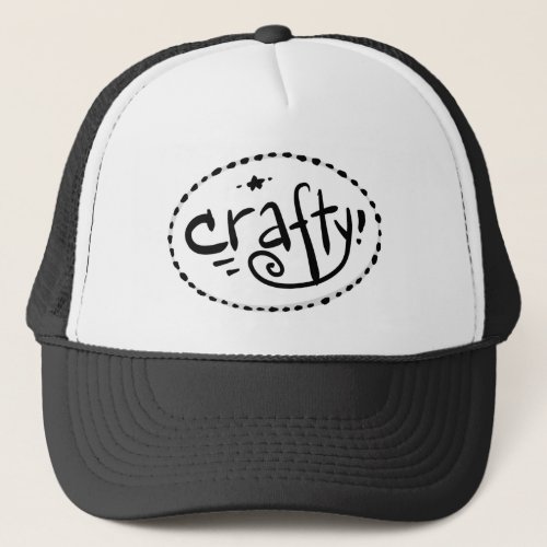 Crafty black and white trucker baseball hat