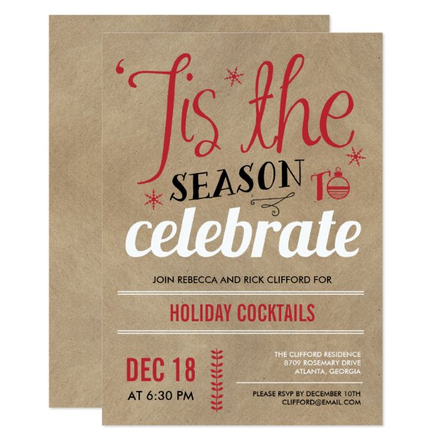 Crafty Celebration Holiday Party Invitation