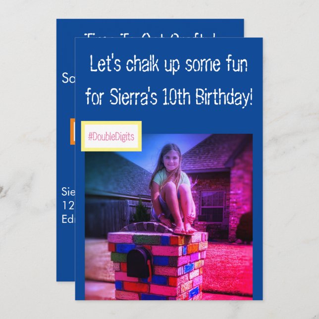 Crafty Chalk Paint Party Invitation (Front/Back)