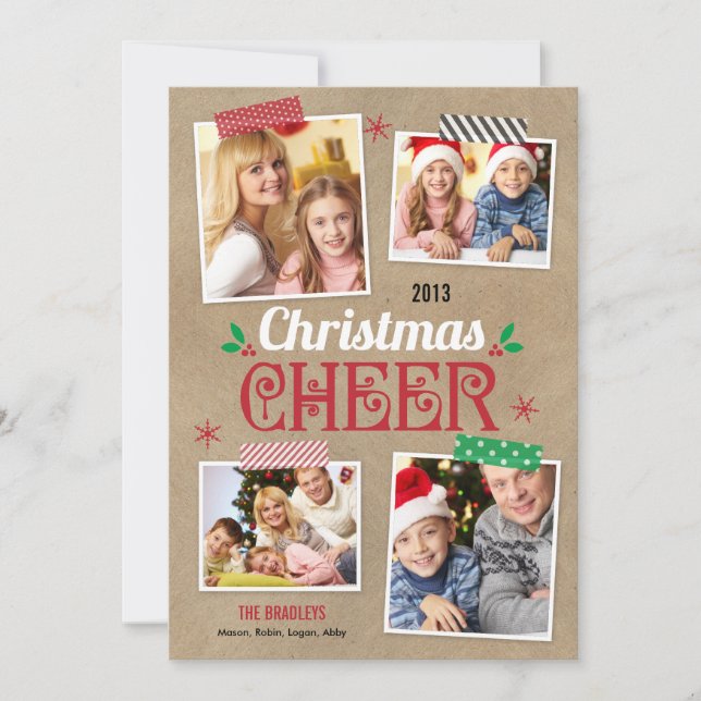 Crafty Christmas Holiday Photo Card (Front)