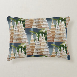 *CRAFTY CHRISTMAS TREES** WITH RED BACK ACCENT PILLOW