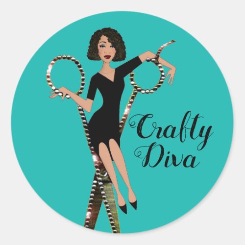 Crafty Diva African American Diva Stickers