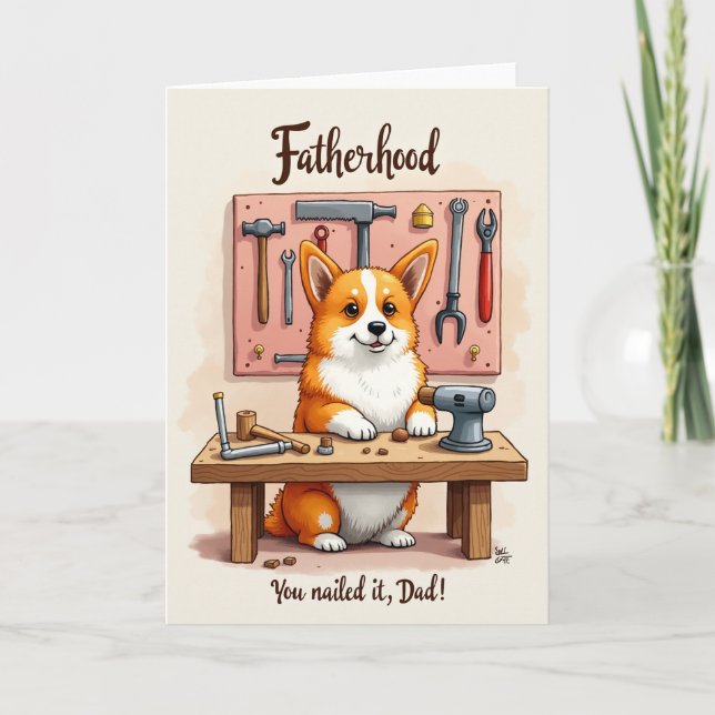 Crafty Dogs Fatherhood Card (Front)
