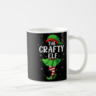 Crafty Elf Christmas Girls Women Elf Squad Xmas Fa Coffee Mug