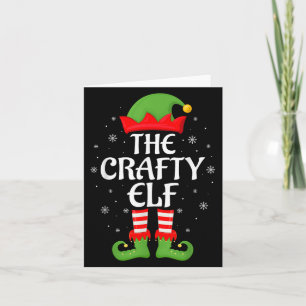 Crafty Elf Xmas Family Matching Elf Squad Christma Card