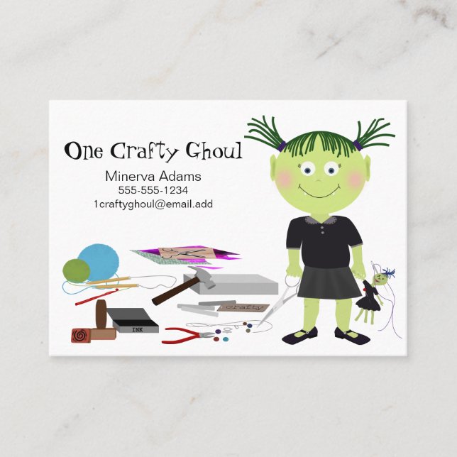 Crafty Girl Ghoul Business Card (Front)