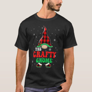 Crafty Gnome Buffalo Plaid Matching Family Christm T-Shirt