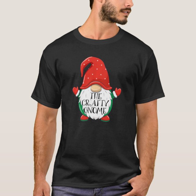 Crafty Gnome Family Matching Group Christmas  Men  T-Shirt (Front)