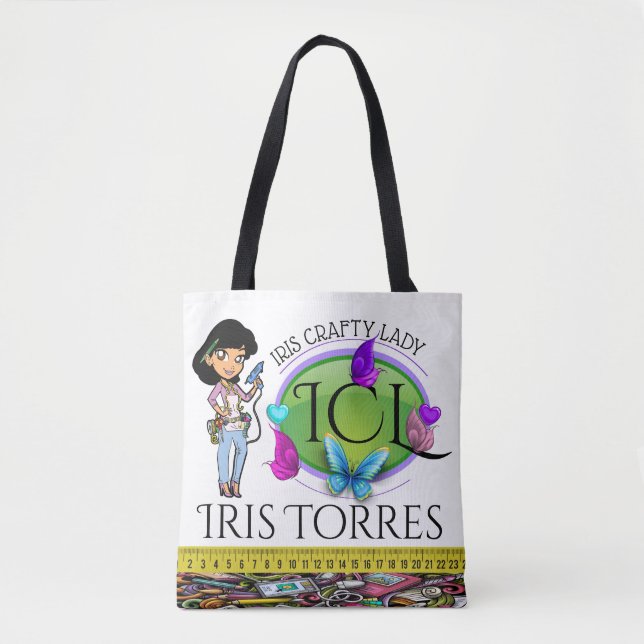 Crafty Lady Artist - See Back - Tote Bag (Front)