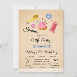 Crafty party invitation