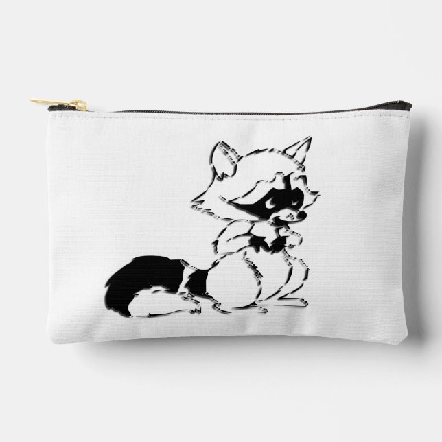 Crafty Raccoon Accessory Pouch (Front)