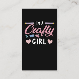 Crafty Scrapbooking Girl Book Lover Business Card