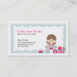 Crafty Sewing Business Card Design at Zazzle