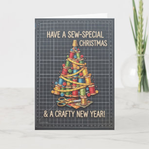 Crafty Sewing Christmas Tree Card