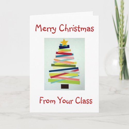 CRAFTY TREE FOR SPECIAL TEACHER AT CHRISTMAS HOLIDAY CARD