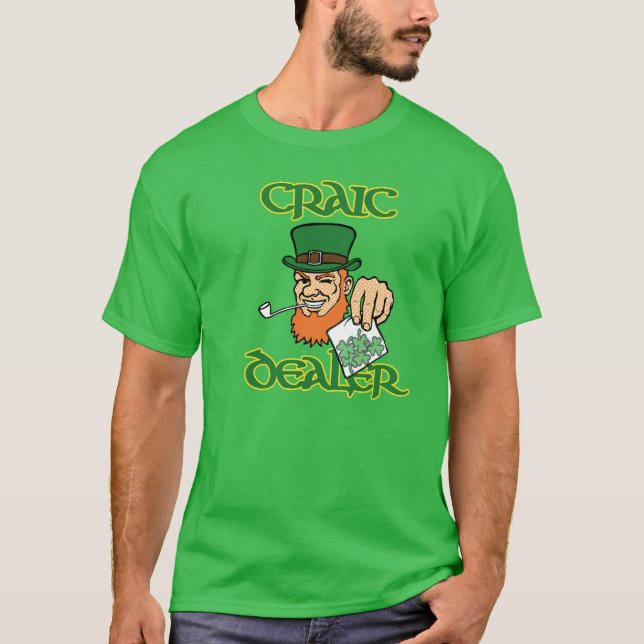 Craic Dealer Green T-Shirt (Front)