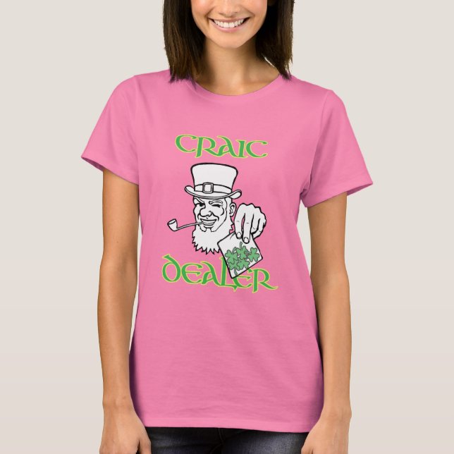 Craic Dealer Ladies Dark TShirt (Front)